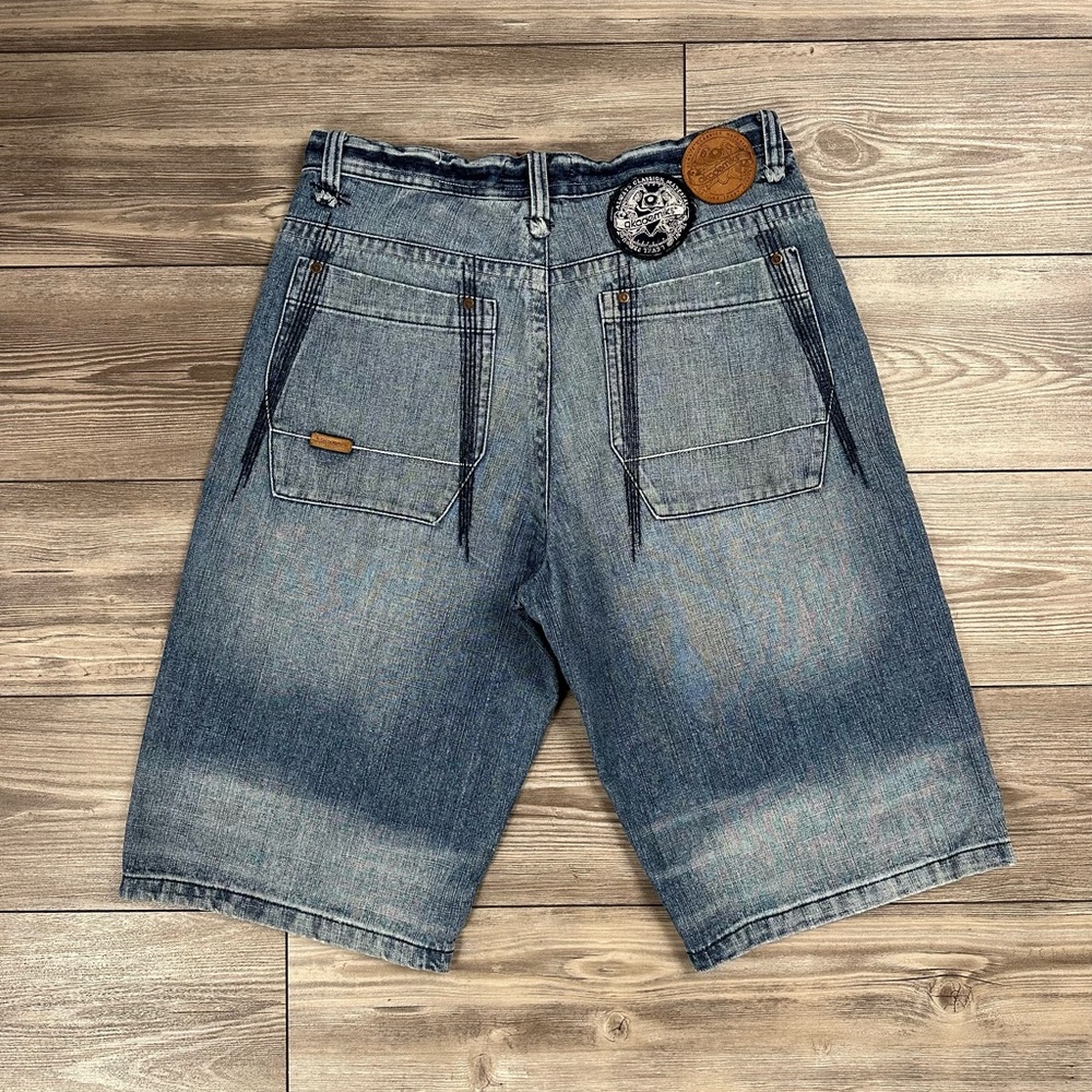 Crazy Y2K Akedemiks Baggy Denim Shorts